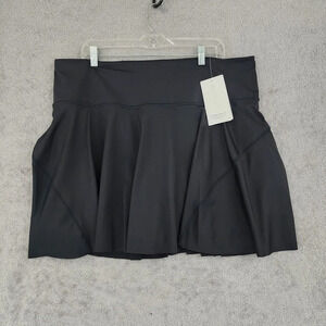 NWT Athleta Ace Tennis Skort 2X Black Polyester & Spandex  27CT